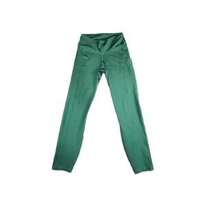 Fabletics Sz L Women's Green Define High Rise Waisted Tight Leggings Running C30